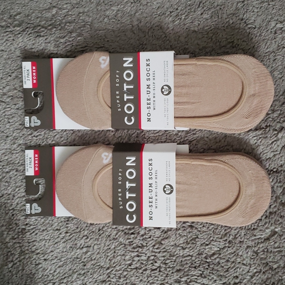 Pact No See Socks Nude Four Pairs
